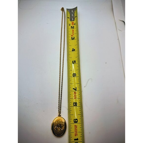 Women's Vintage Goldtone Lovebird Locket Necklace Chain - Picture 3 of 5